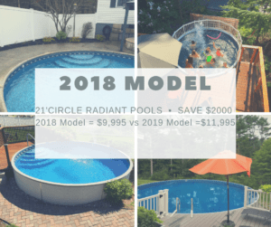 radiant pools above ground pools inground pools semi inground pools